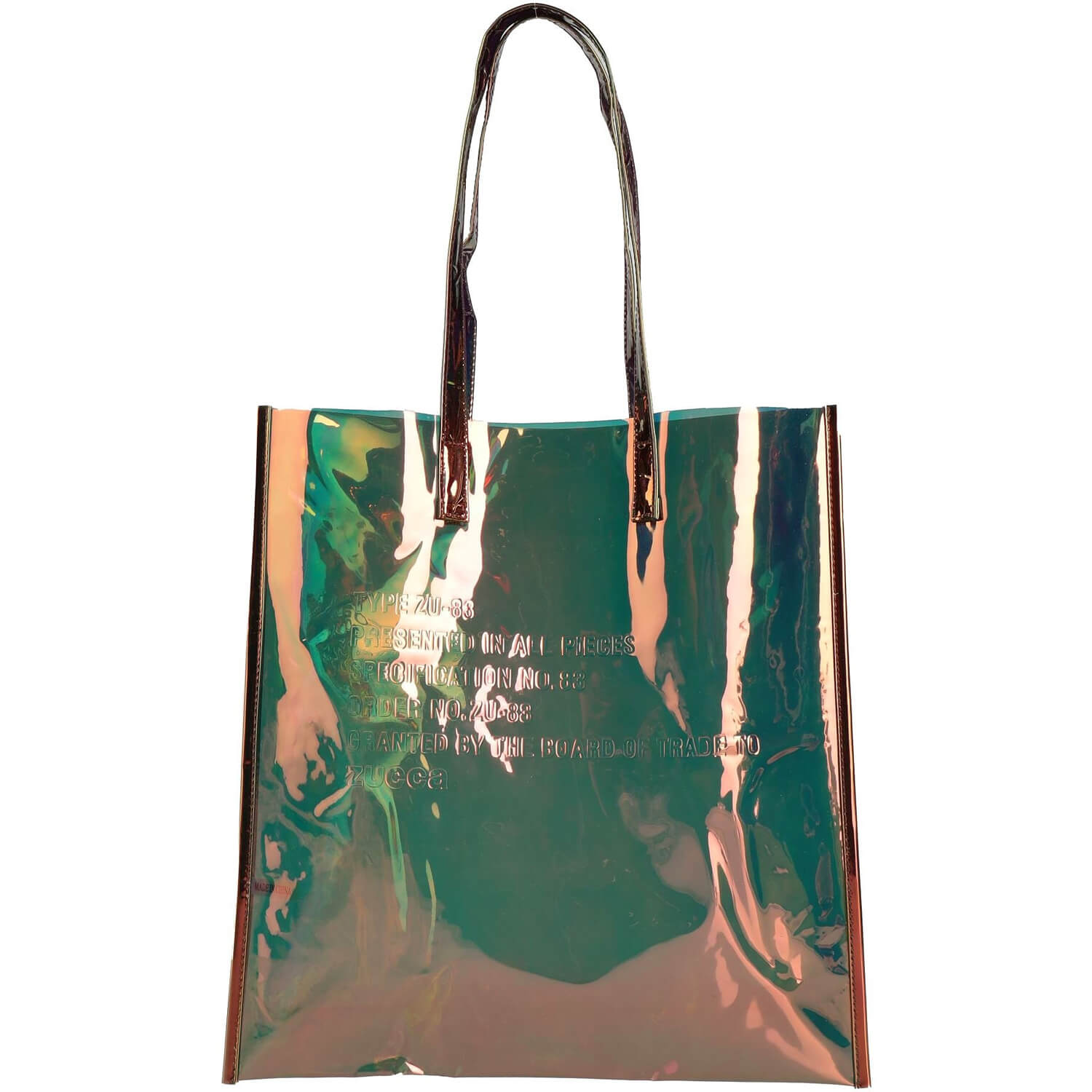 Сумка-шоппер Zucca, коричнево-красный сумка шоппер с цветочным рисунком и двойной ручкой preppy бежевый