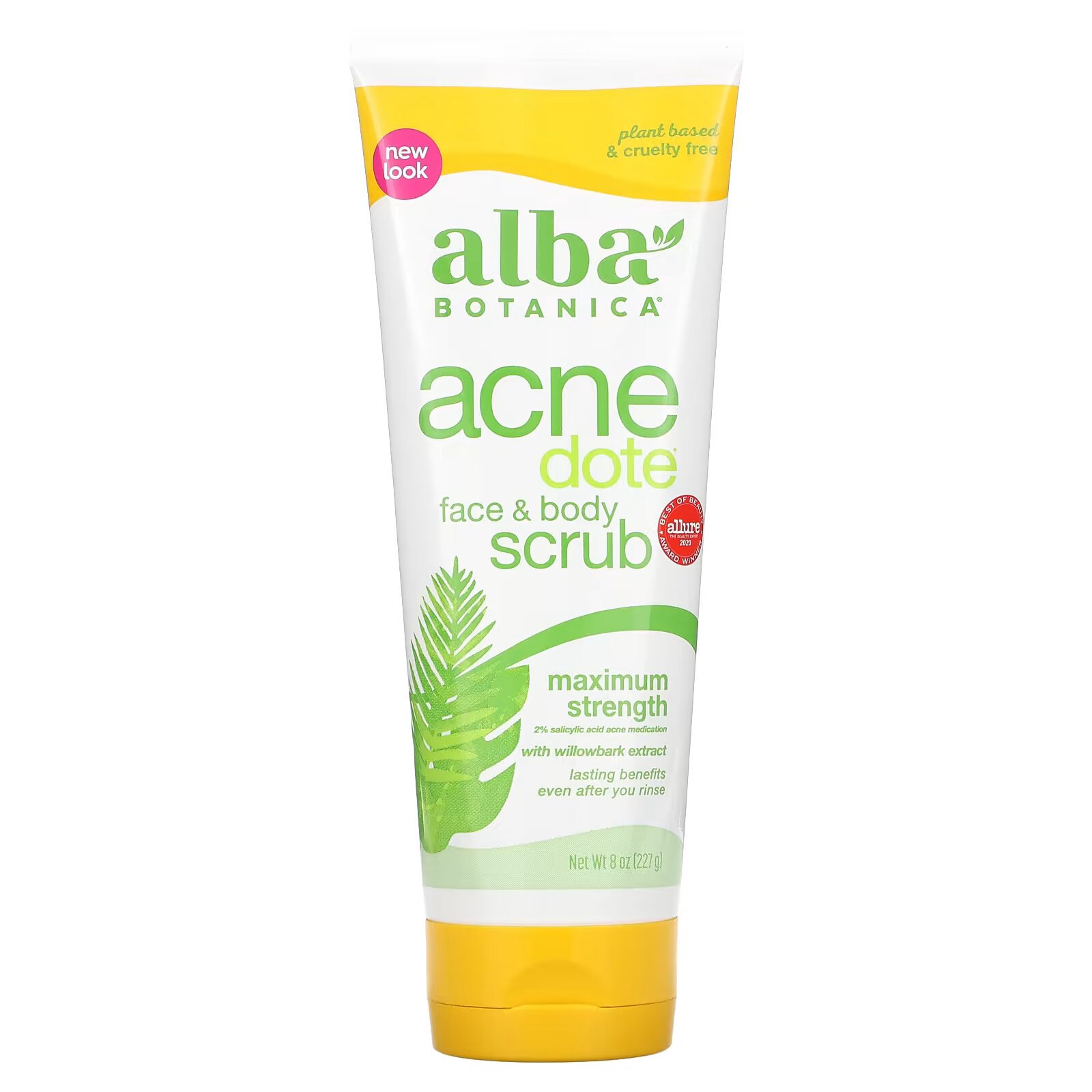 Alba Botanica, Acne Dote, скраб для лица и тела, не содержит масла, 227 г (8 унций) - фото