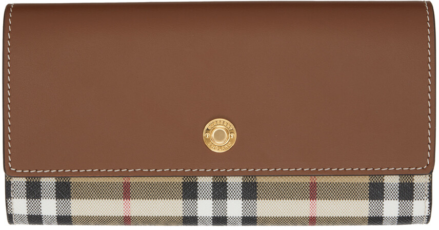 

Коричневый бумажник в винтажную клетку Burberry