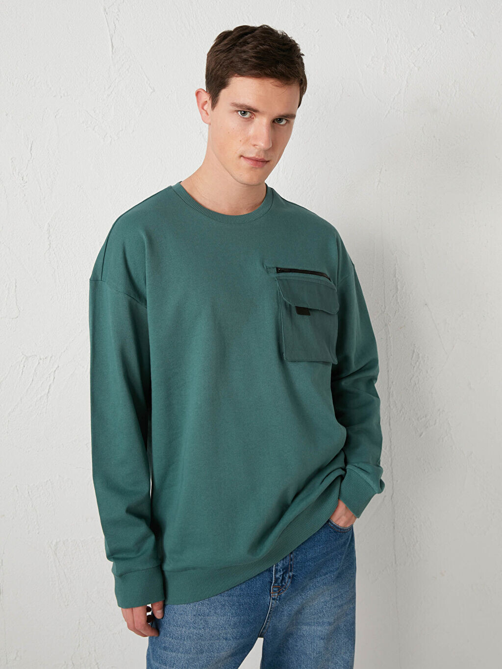 

Толстовка оверсайз с круглым вырезом LCW Casual
