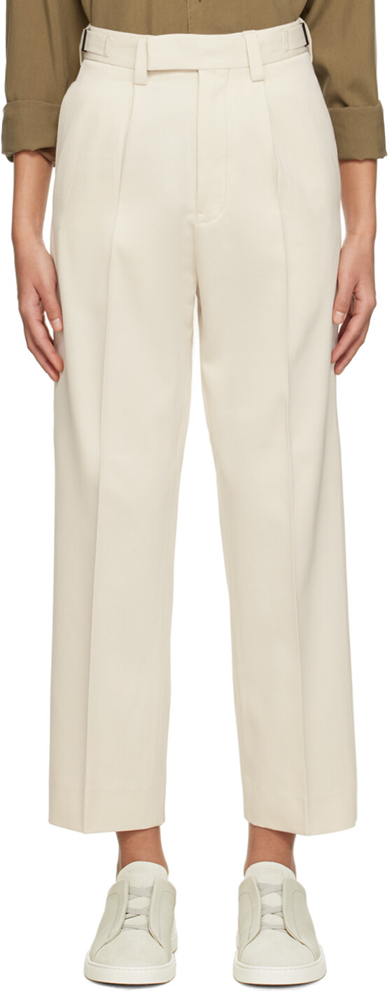 

Брюки Off-White с двойными складками ZEGNA, Серый