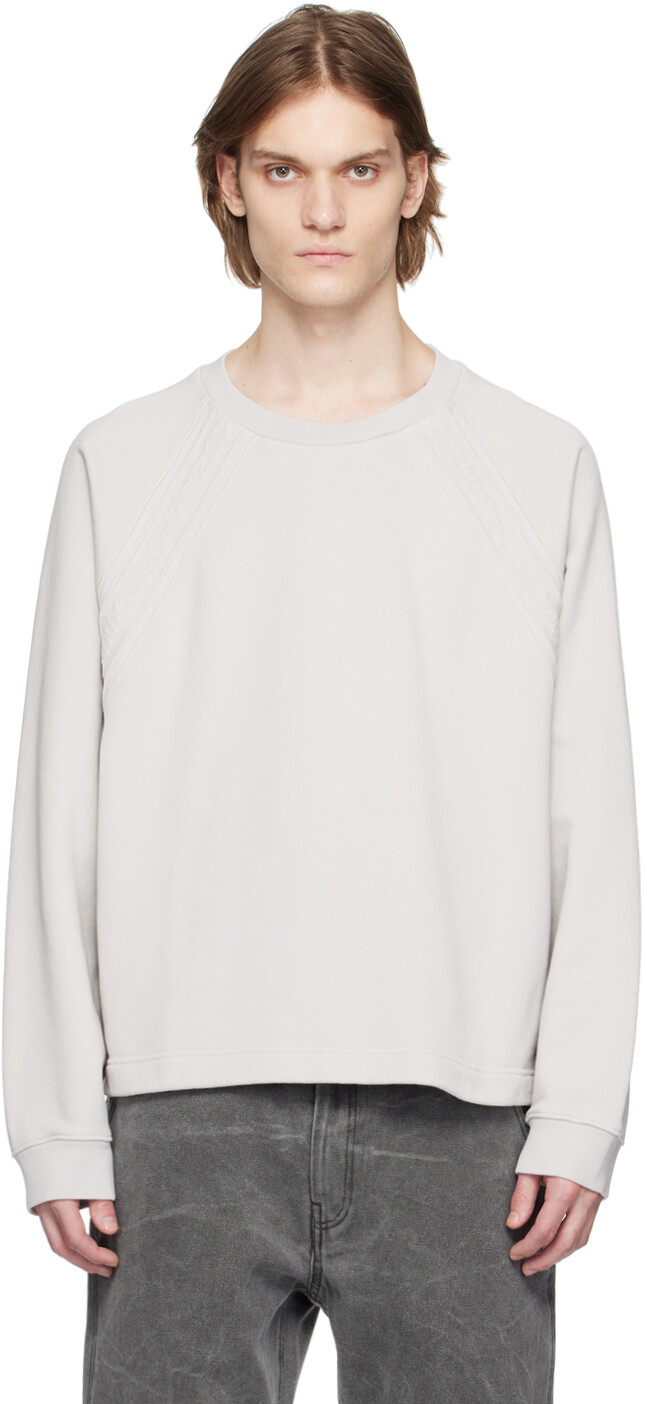 

Серая толстовка с тиснением Acne Studios, Серый, Серая толстовка с тиснением Acne Studios