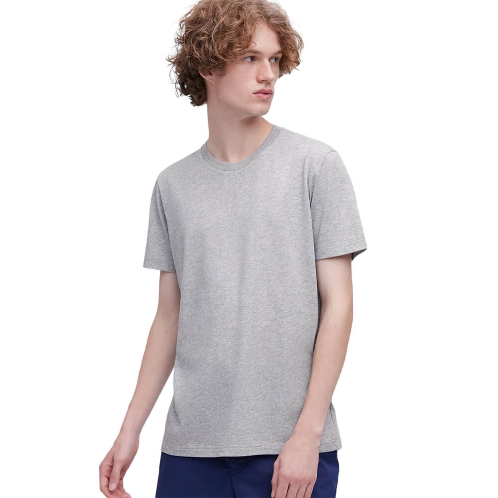 Футболка Uniqlo Dry Crew Neck Short-Sleeve Color, серый футболка uniqlo dry ex crew neck желтый