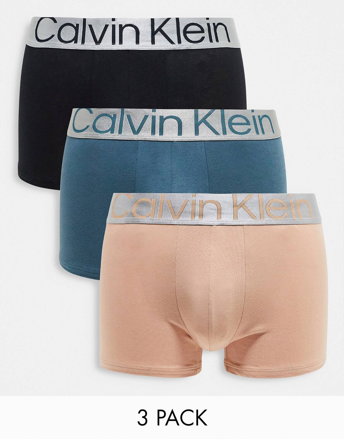

3 пары трусов Calvin Klein в сером, розовом и черном цветах