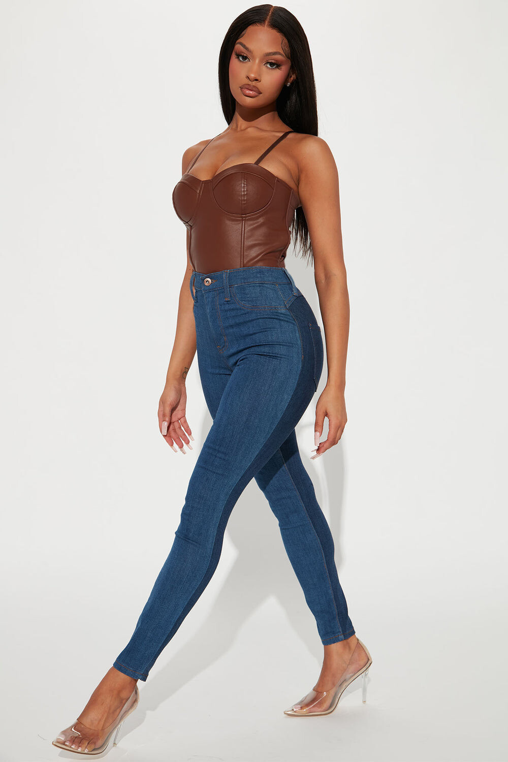 

Джинсы скинни Fashion Nova FN24369SS, синий