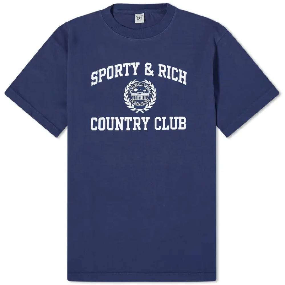 

Футболка Sporty & Rich Varsity Crest, темно-синий