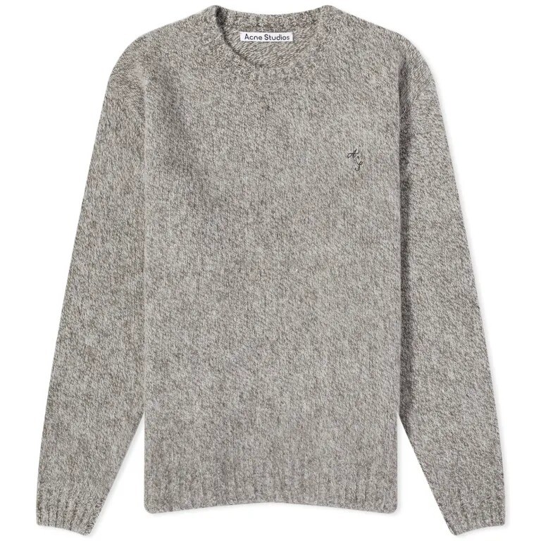 

Свитер Acne Studios Kowy As Shetland Crew, серый