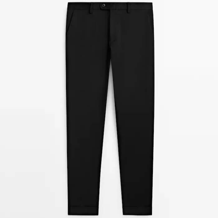 

Брюки Massimo Dutti Cotton Blend, черный