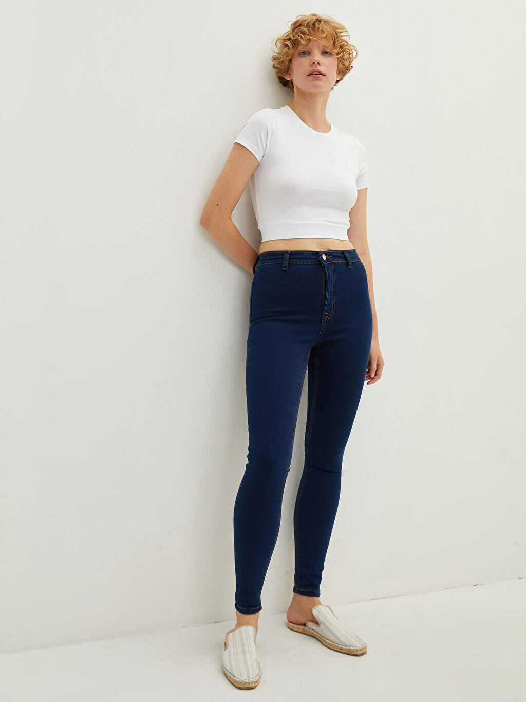 

Суперузкие женские джинсовые брюки до щиколотки LCW Jeans, Черный