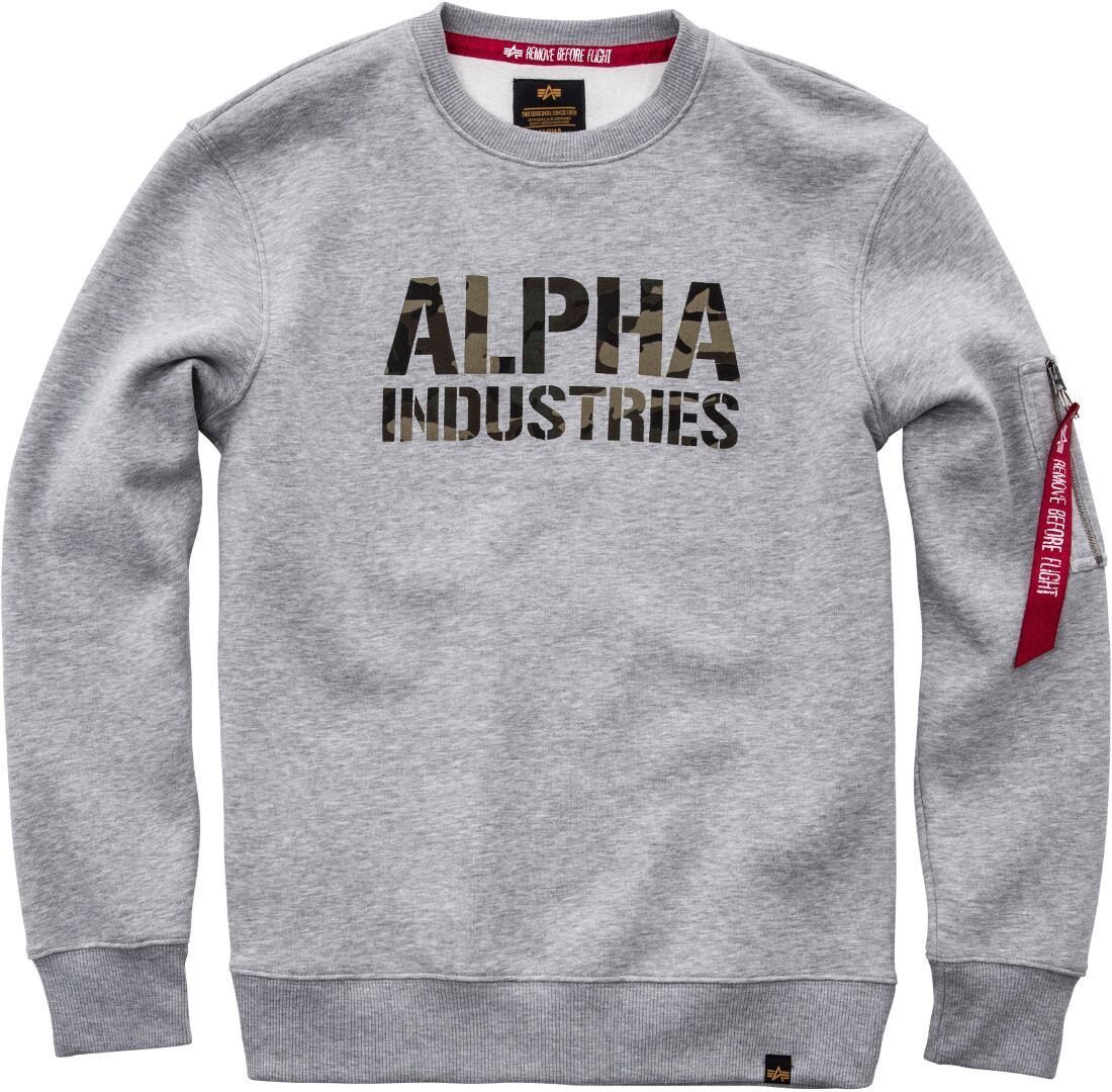 

Толстовка Alpha Industries Camo Print, серая