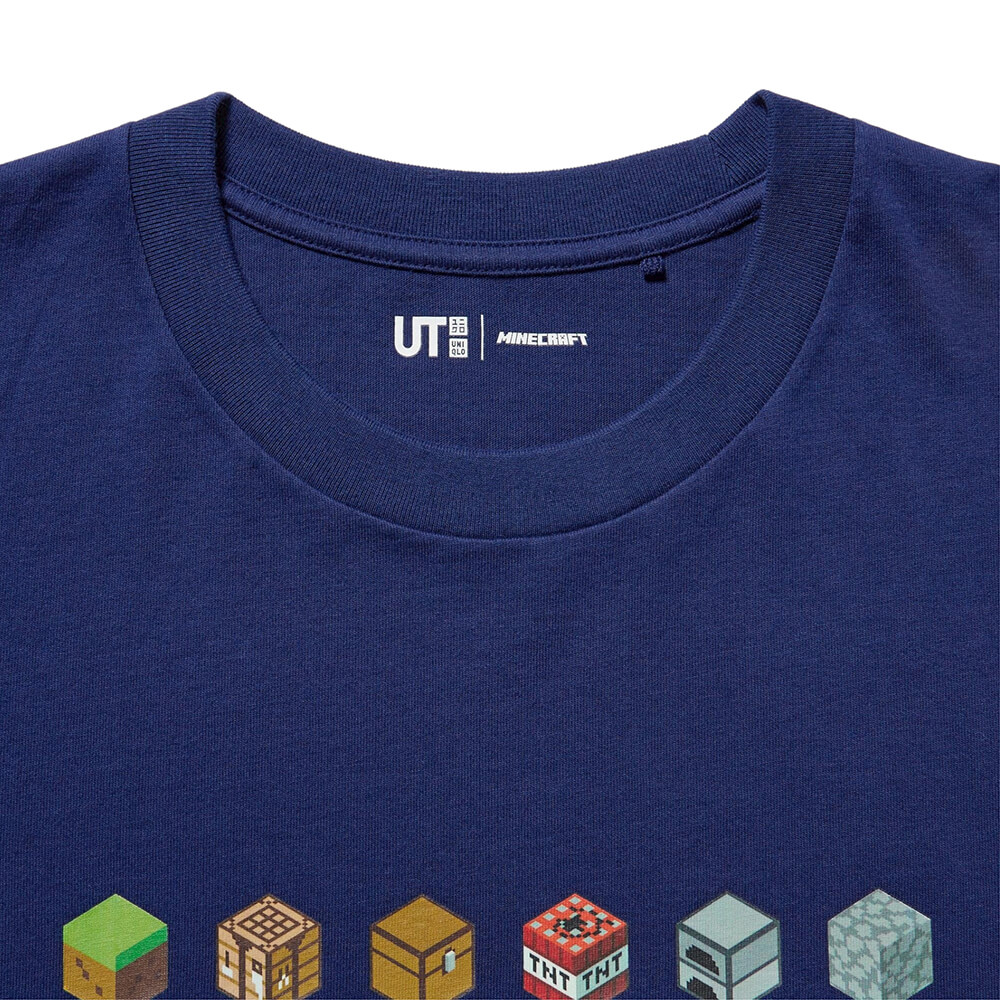 Футболка Uniqlo UT Minecraft, синий – заказать из-за рубежа в  «CDEK.Shopping»