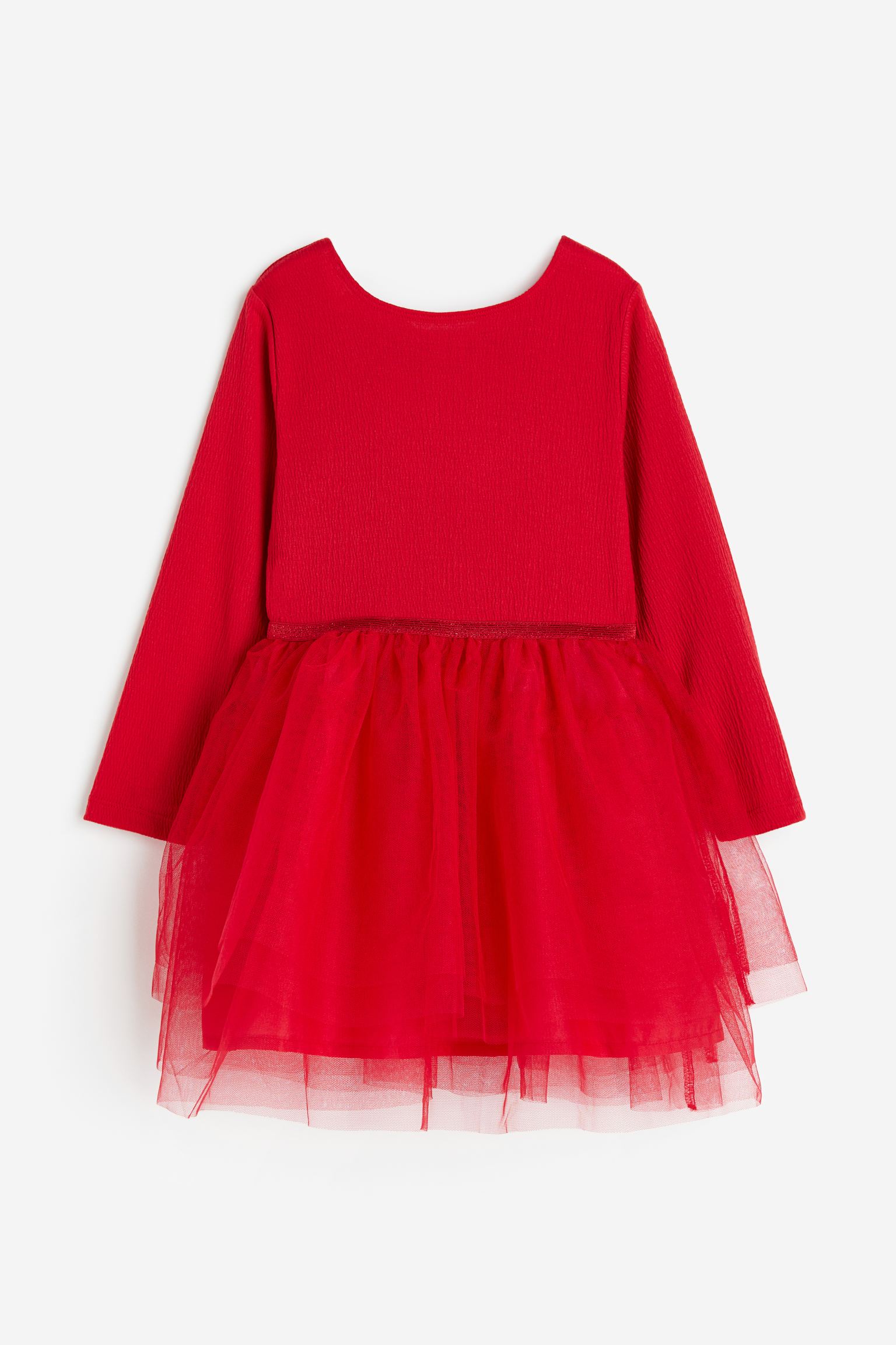 Платье H&M Tulle, красный юбка футляр длинная из блестящего трикотажа