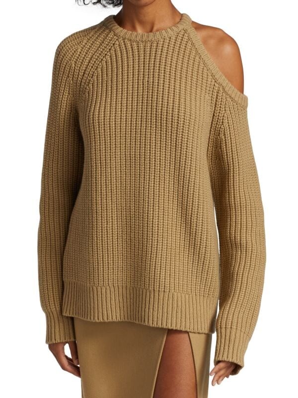 

Кашемировый свитер в рубчик с вырезами Michael Kors Collection Barley