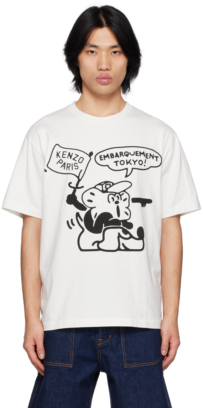

Футболка Off-White Kenzo Paris Boke Boy Travels, Черный