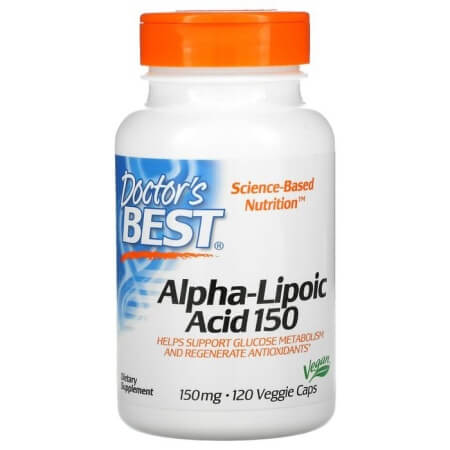Альфа-липоевая кислота Doctor's Best 150 мг, 120 капсул best naturals ацетил l карнитин альфа липоевая кислота 750 мг 120 капсул