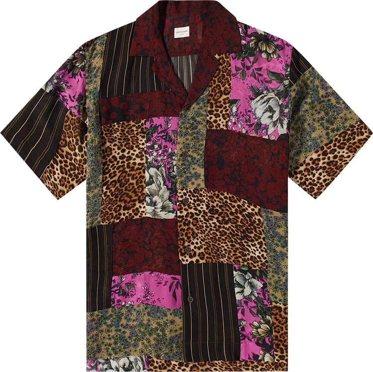 

Рубашка Dries Van Noten Multi Panel Vacation Shirt 'Black', черный