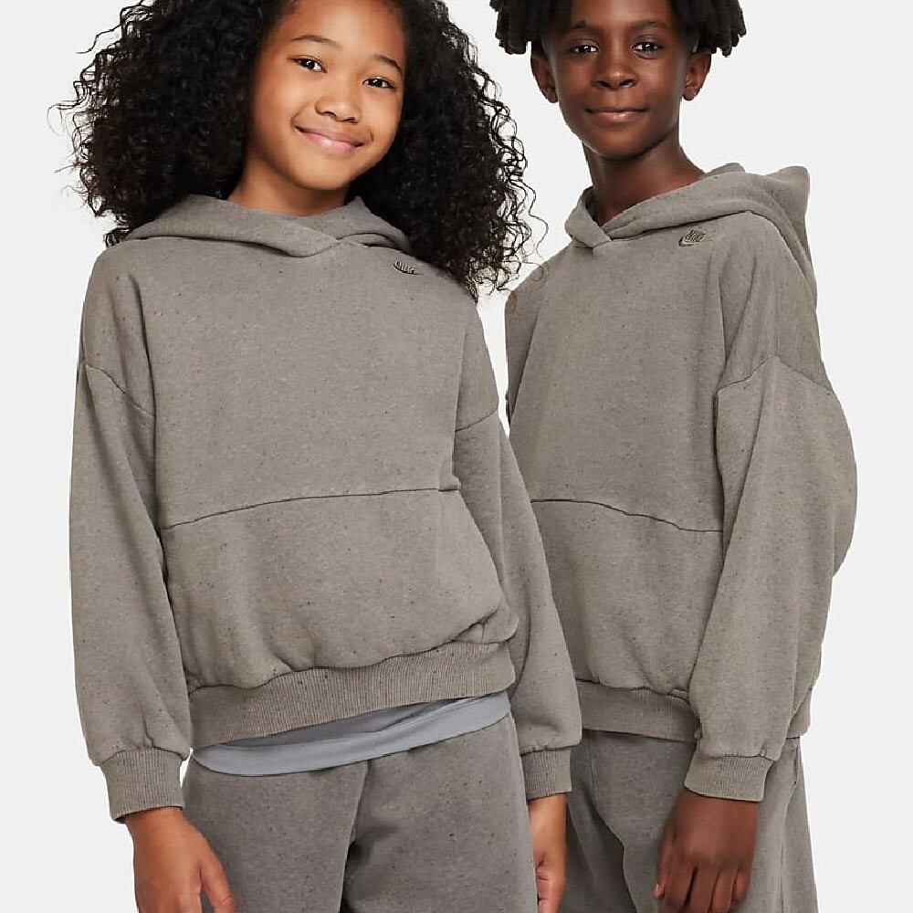 

Худи Nike Sportswear Icon Fleece Big Kids' Oversized, темно-бежевый
