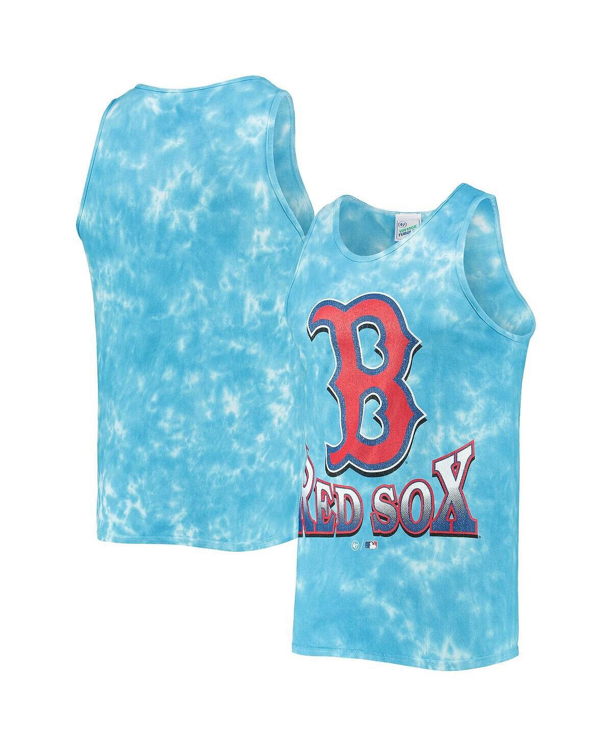 

Мужская майка '47 blue boston red sox big leaguer tubular с принтом тай-дай '47 Brand, синий