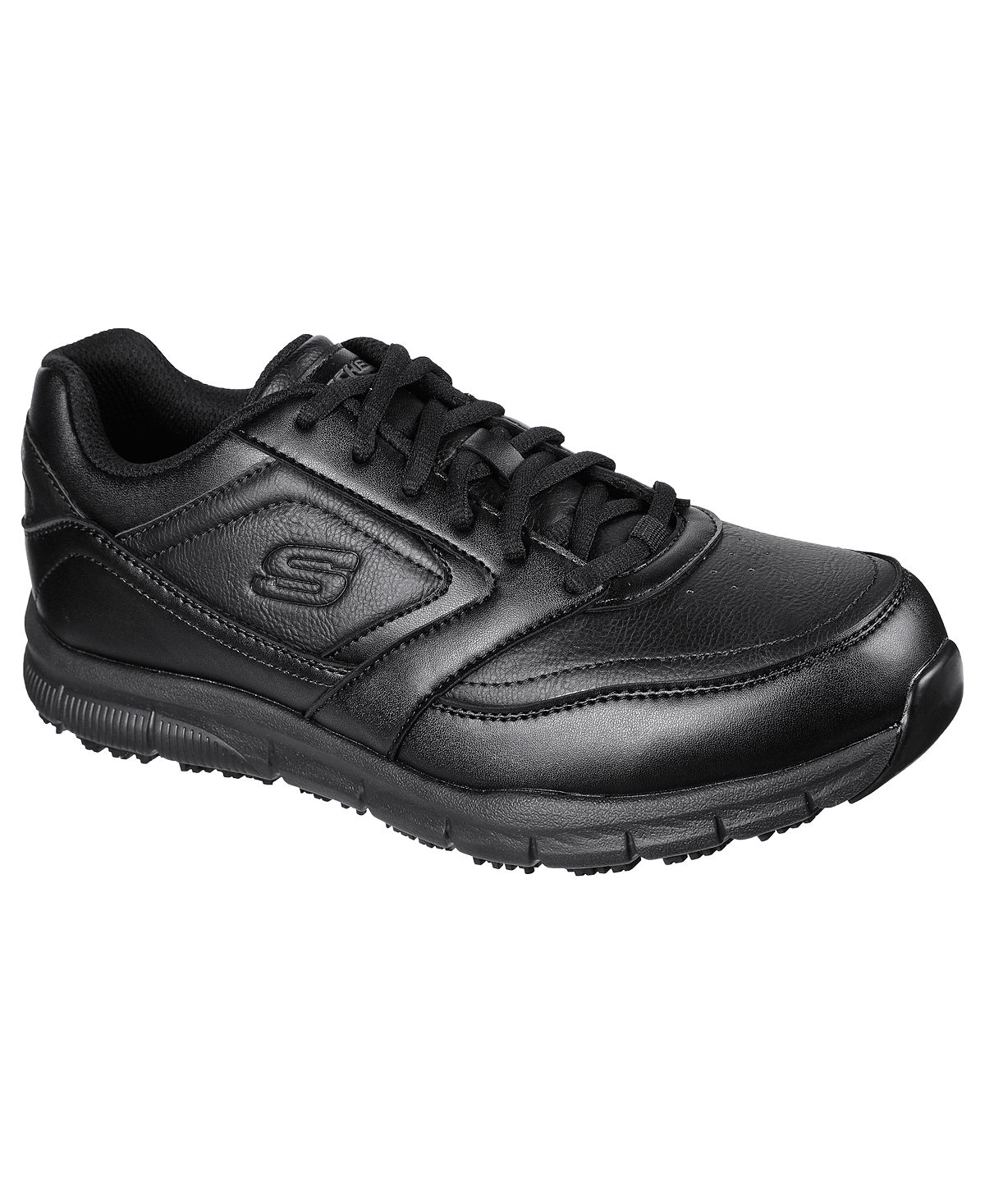 Кроссовки Skechers Men's Work Relaxed Fit Nampa Slip Resistant Work Casual From Finish Line, черный