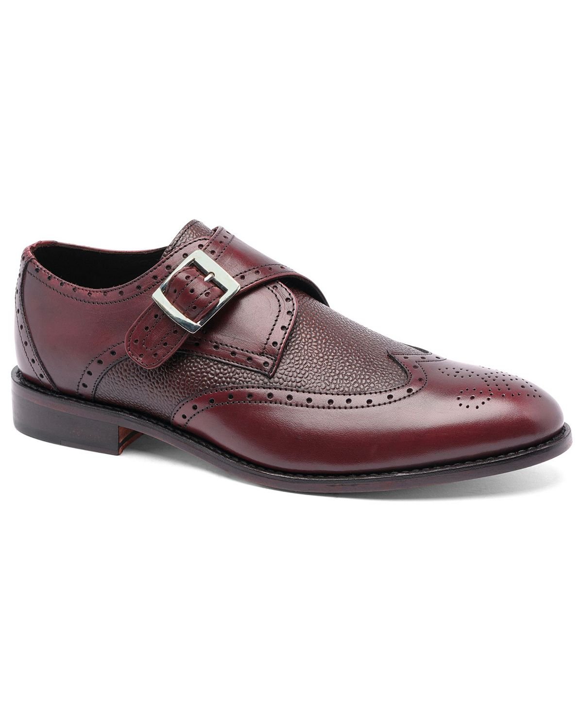 Мужские туфли roosevelt iii single monkstrap wingtip goodyear Anthony Veer, красный - фото