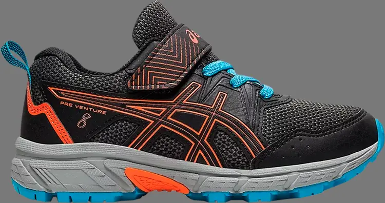 

Кроссовки pre venture 8 ps 'black marigold orange' Asics, черный
