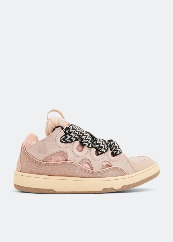 

Кроссовки LANVIN Curb leather sneakers, розовый