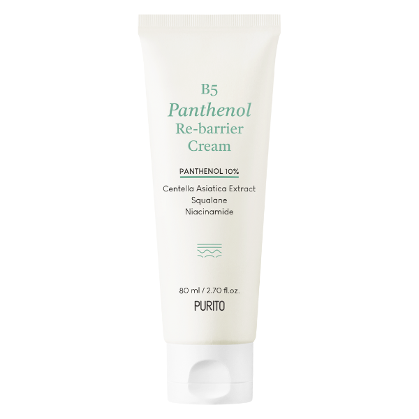 Purito B5 Panthenol Re-barrier Cream регенерирующий крем для лица с пантенолом, 80 мл крем для лица purito восстанавливающий крем для лица с пантенолом b5 panthenol re barrier cream