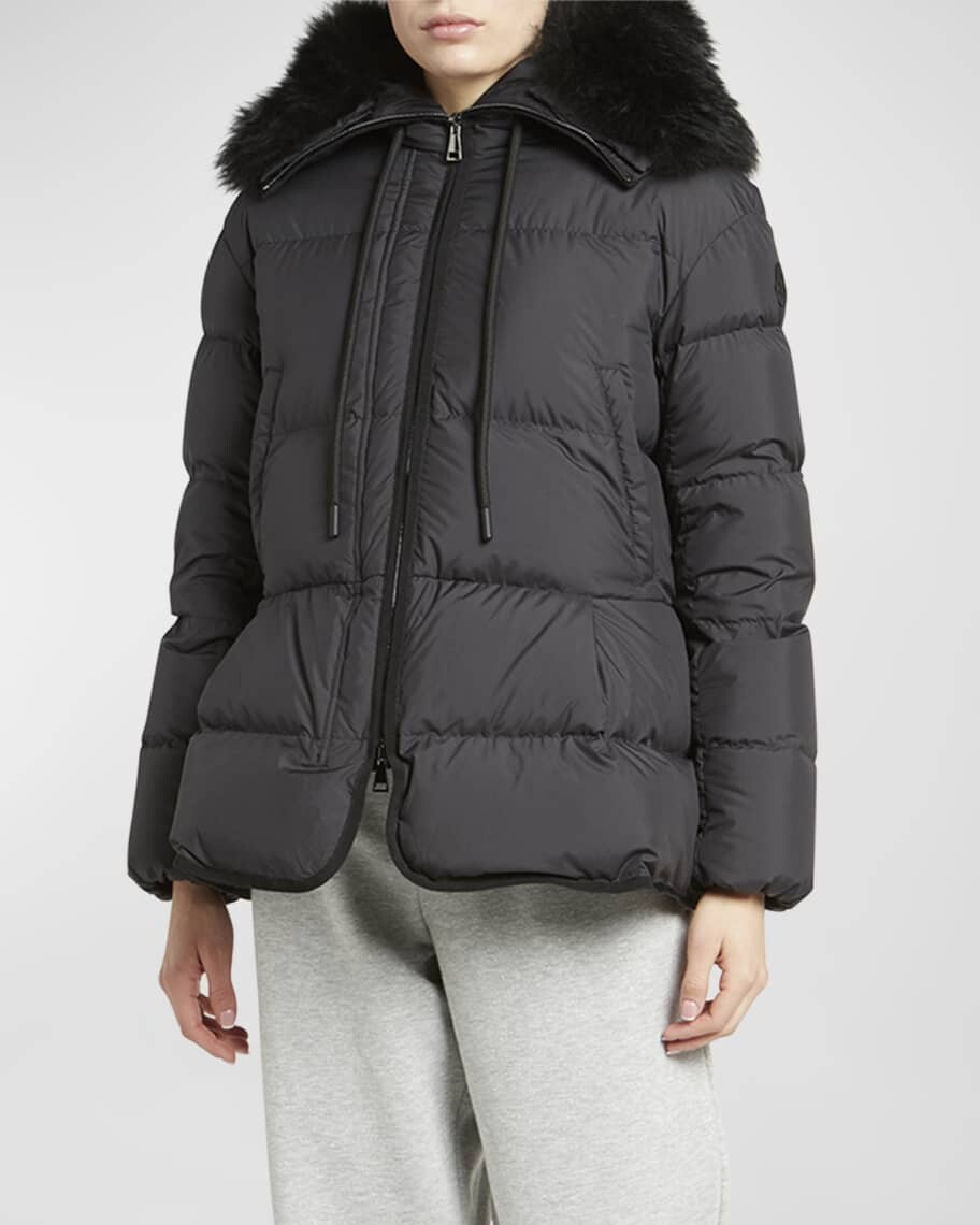 

Короткая парка Locustelle с воротником из искусственного меха Moncler