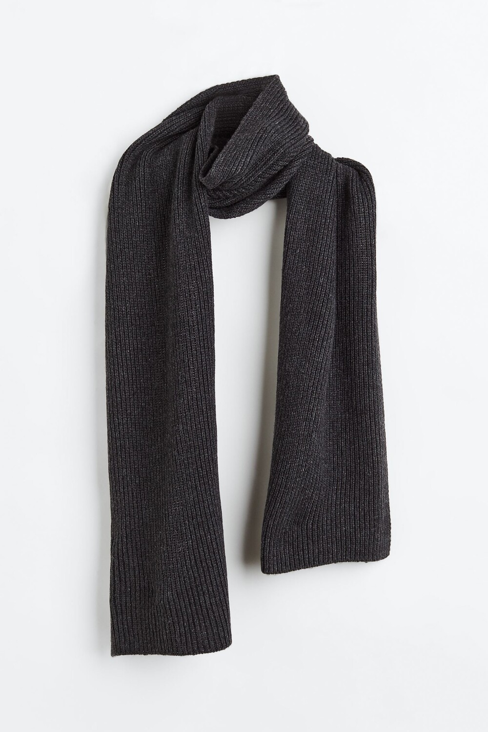 

Шарф H&M Rib-knit, темно-серый