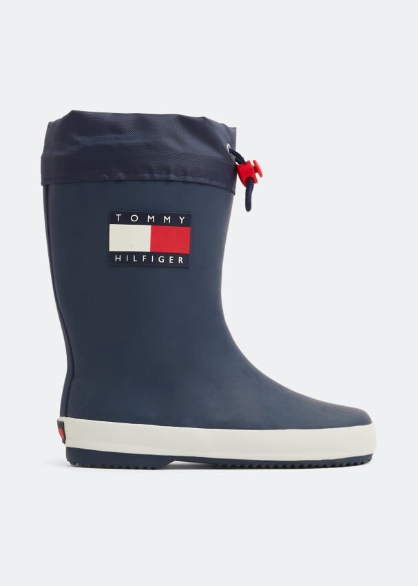 

Ботинки TOMMY HILFIGER Rubber logo boots, синий