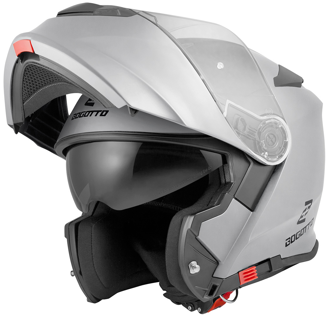 Мотоциклетный шлем Bogotto V271 с логотипом, серебристый винтажный мотоциклетный шлем tt