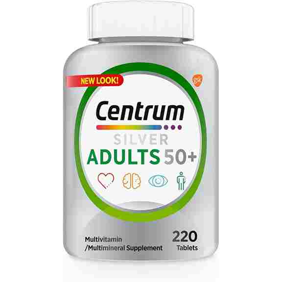 Мультивитамины Centrum Silver для взрослых от 50 лет, 220 таблеток centrum мультивитамины для взрослых 200 таблеток
