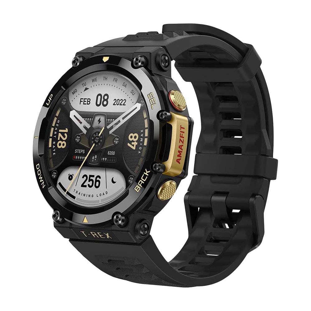 Умные часы Amazfit T-Rex 2, черный/золотой 2020 tempered glass watch for huami amazfit t rex screen protector protection film for amazfit t rex smart watch
