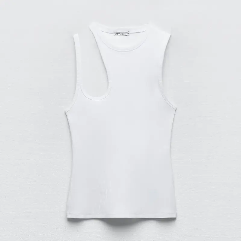 

Топ Zara Cut-out, белый
