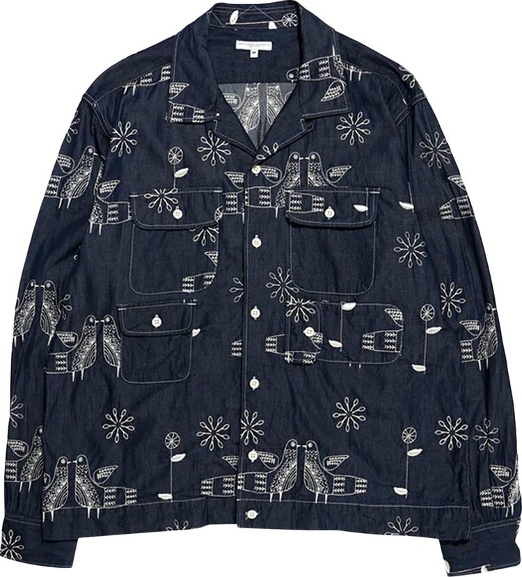 

Рубашка Engineered Garments Graphic Print Shirt 'Indigo', синий
