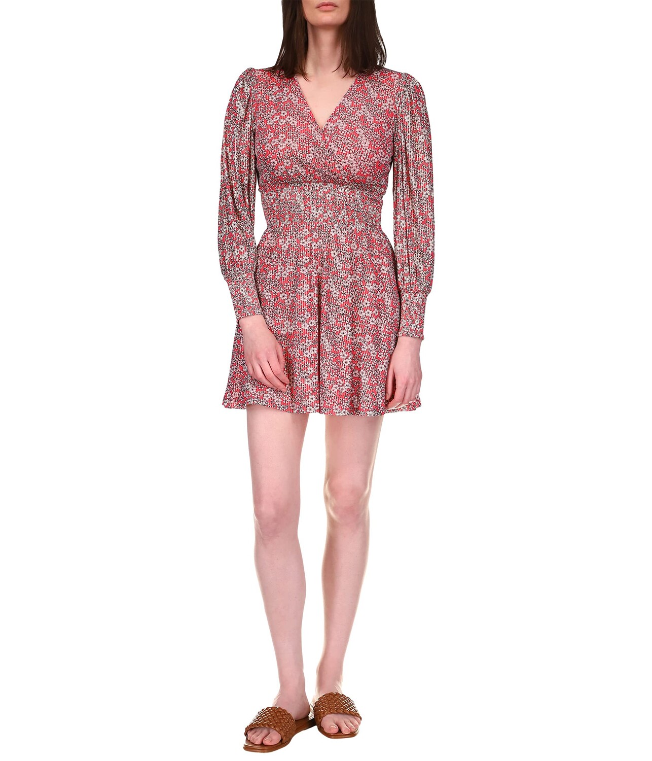 

Платье MICHAEL Michael Kors, Floral V-Neck Shirred Dress