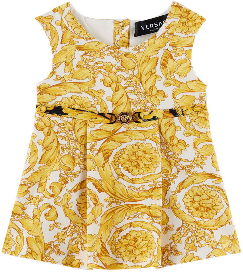 

Детское бело-желтое платье Barocco Bianco/Oro Versace