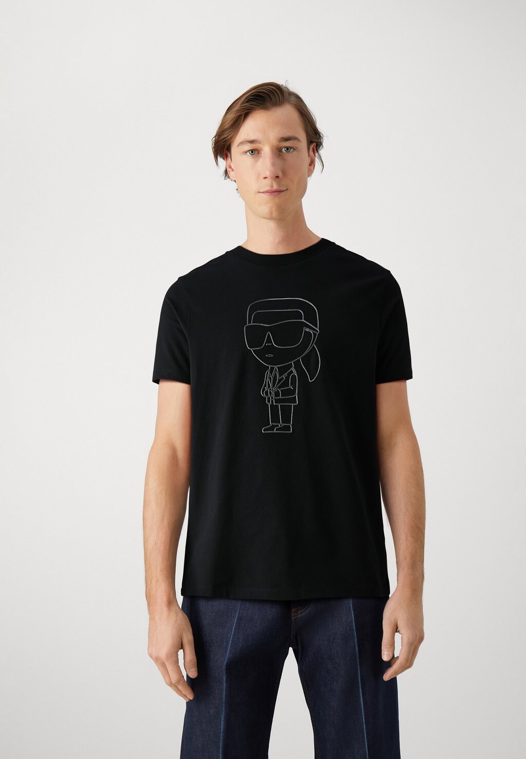 

Футболка с принтом Crewneck KARL LAGERFELD, цвет black/silver-coloured