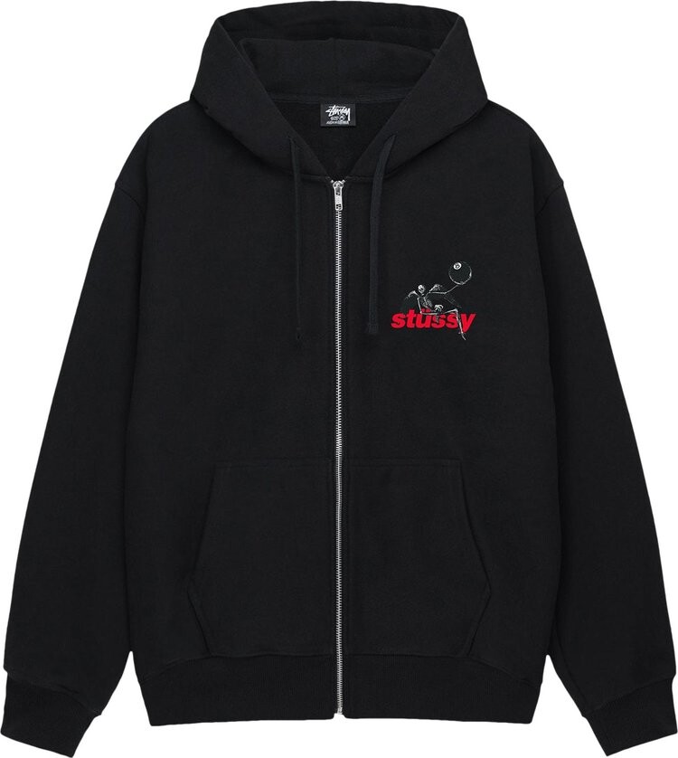 

Худи Stussy Apocalypse Zip 'Black', черный