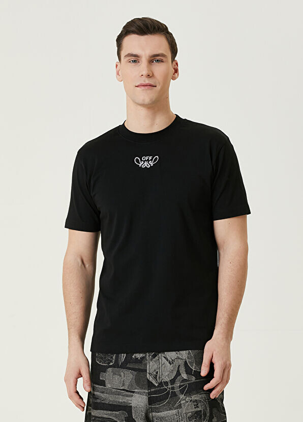 

Футболка с вышитым логотипом пейсли Off-White, черный
