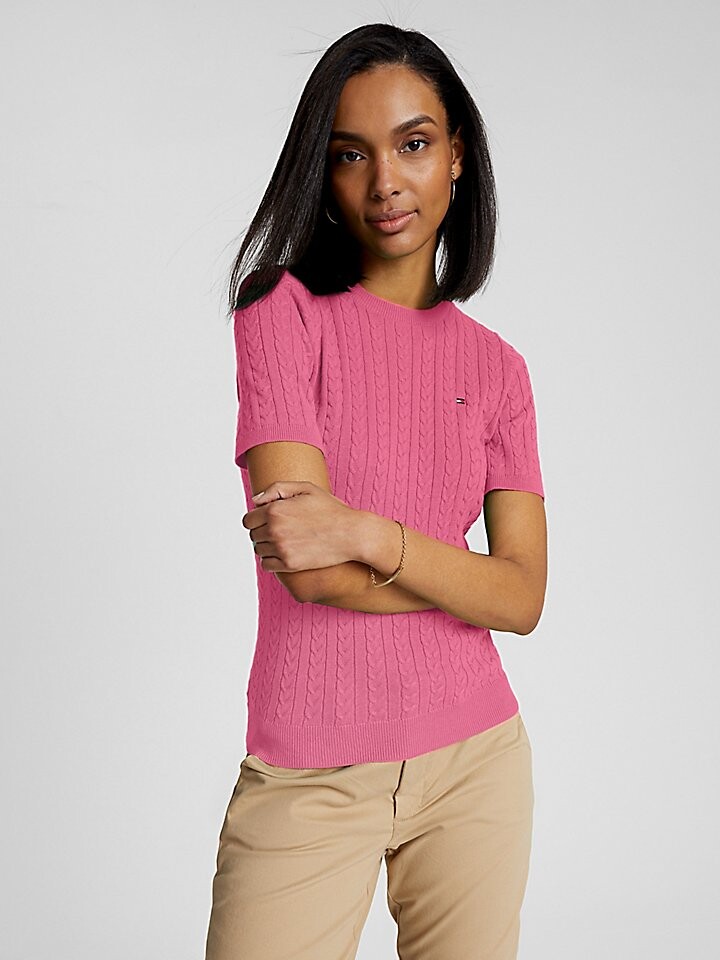 

Вязаный свитер с короткими рукавами Tommy Hilfiger
