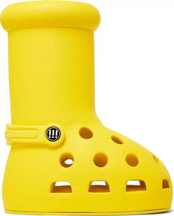 Большие красные ботинки Crocs x MSCHF, желтый ботинки classic rain boot crocs сок