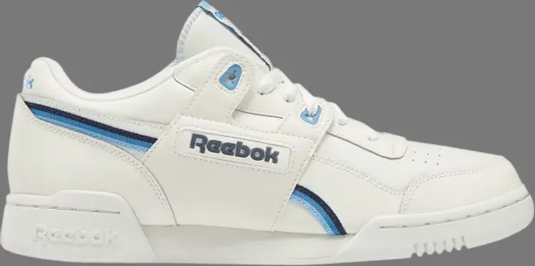 цена Кроссовки workout plus mu 'chalk collegiate navy' Reebok, белый