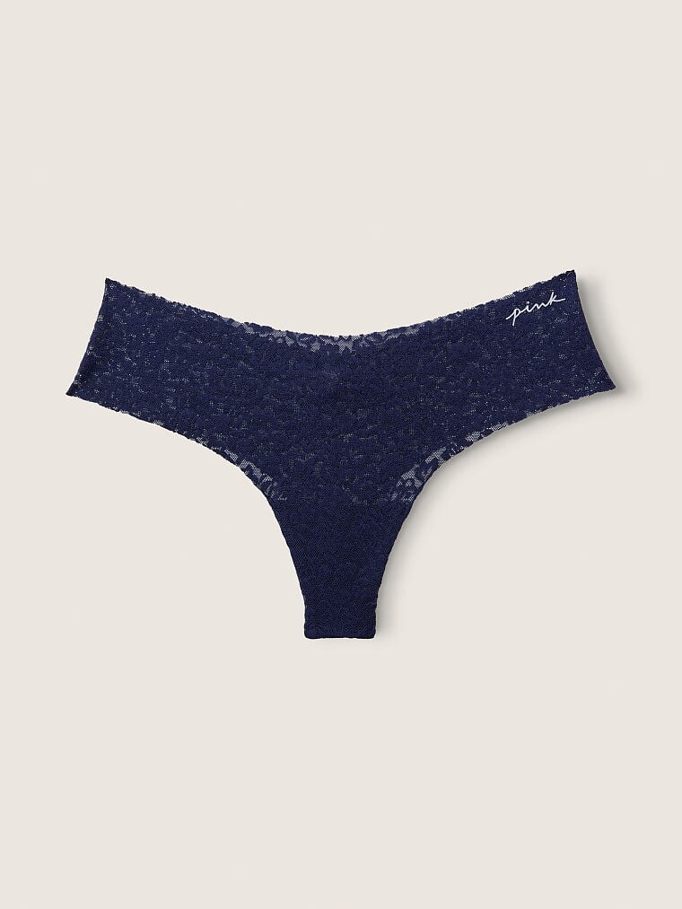 

Трусы Pink No-Show Soft Lace, тёмно-синий