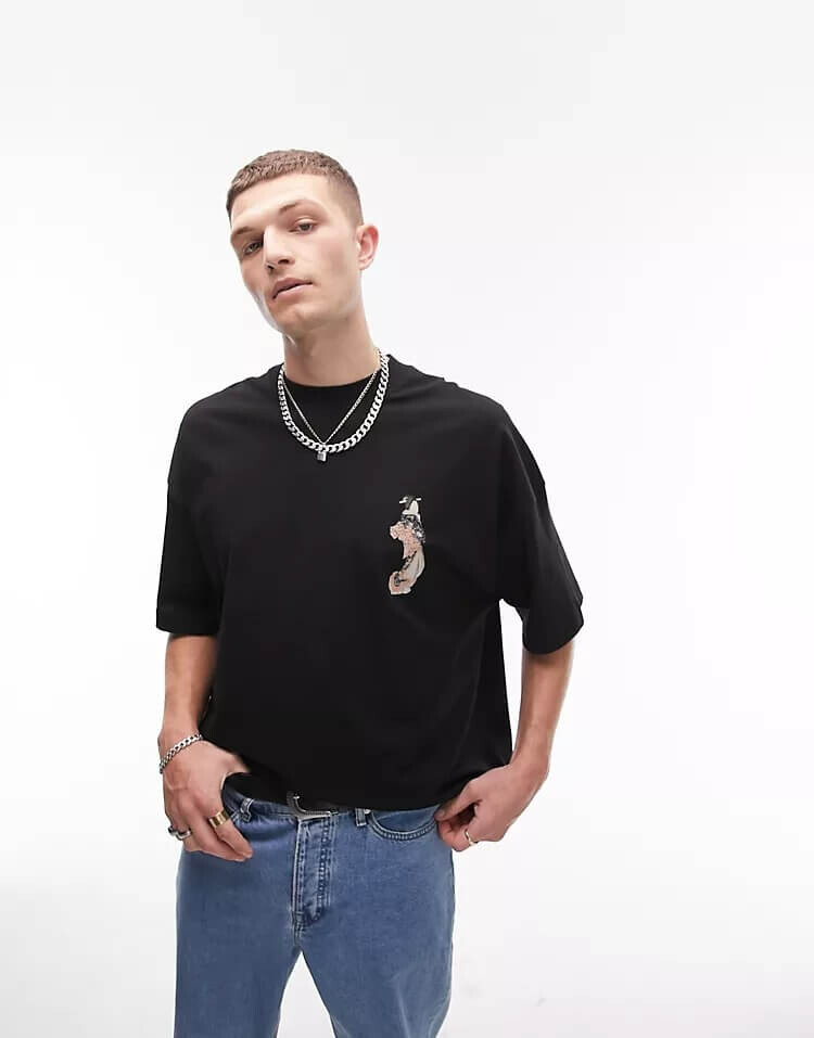 

Футболка Topman x Ashmoleon Extreme Oversized, черный