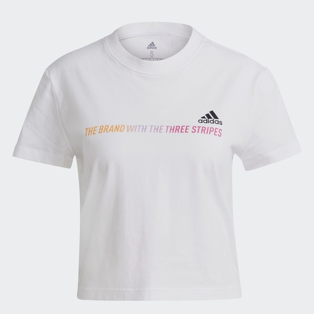 

Футболка Adidas Fav Q2 Cropped, белый