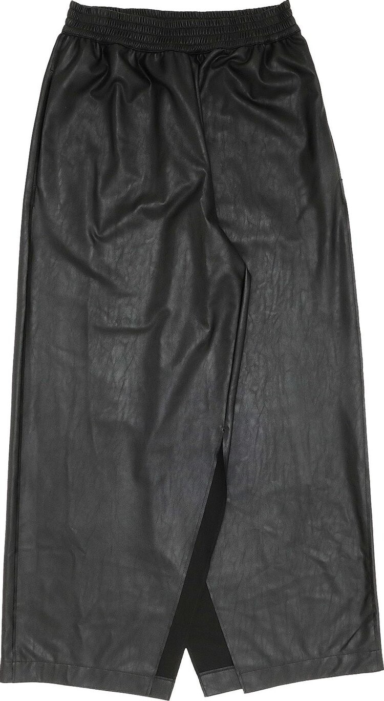 

Брюки MM6 Maison Margiela Faux Leather Slit Trousers 'Black', черный