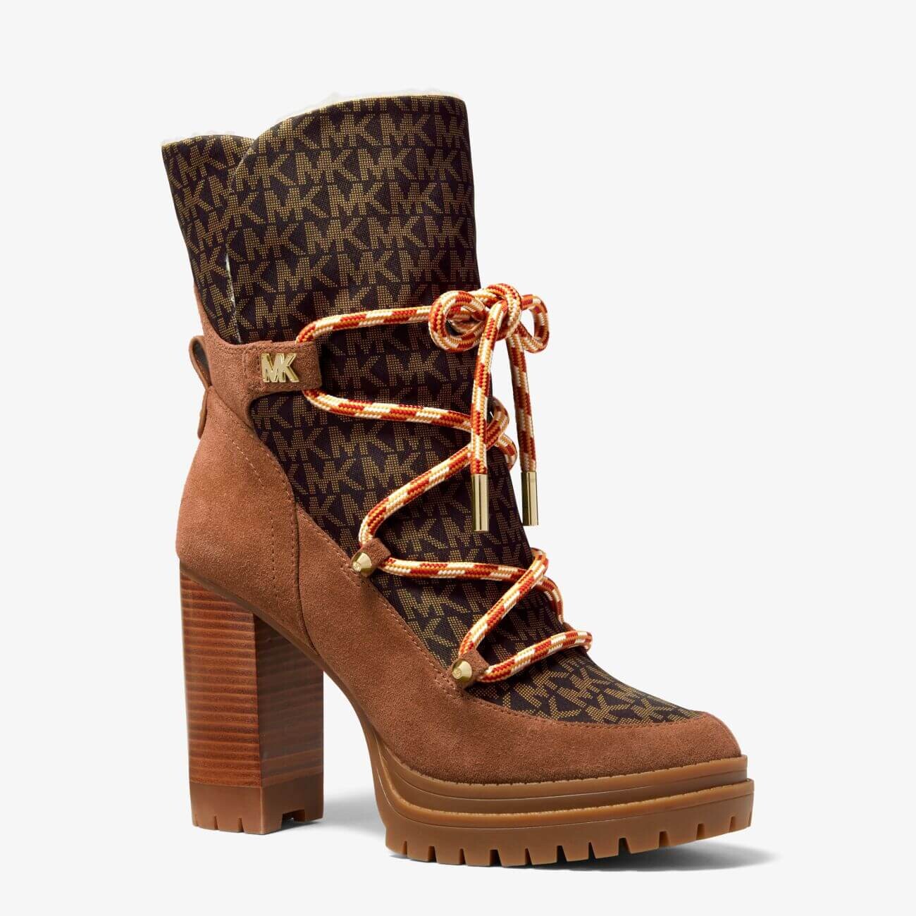 

Ботинки Culver Logo Print Nylon and Nubuck, коричневый