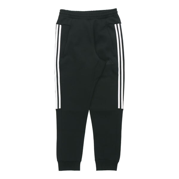 Спортивные штаны Adidas Casual Sports Bundle Feet Lacing Stripe Knit Long Pants Black, Черный spring autumn tracksuit women 2 piece set hooded stripe long sleeve sweatshirt top and pants leisure sports suit casual outfits