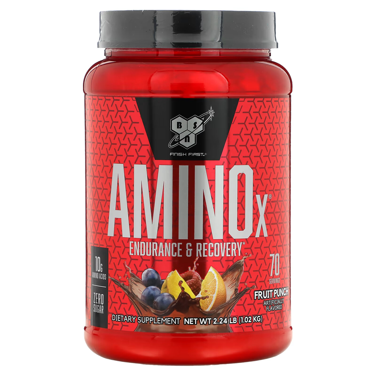 BSN, Формула с аминокислотами Amino-X, выносливость и восстановление, фруктовый пунш, 1,01 кг (2,23 фунта) - фото